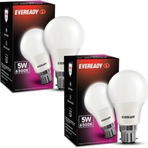 Eveready 5W LED Bulb (B22 - 6500K) Pack of 2