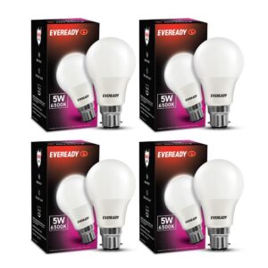 Eveready 5W LED Bulb (B22 - 6500K) Pack of 4