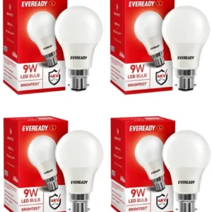 Eveready 9W LED Bulb (B22 - 3000K) Pack of 4