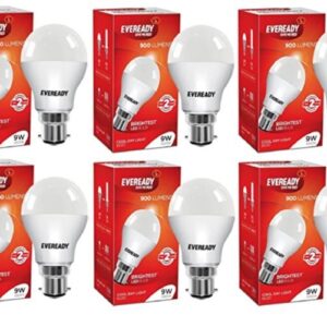 Eveready 9W LED Bulb (B22 - 3000K) Pack of 6