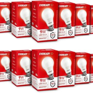 Eveready 9W LED Bulb (B22 - 6500K) Pack of 12