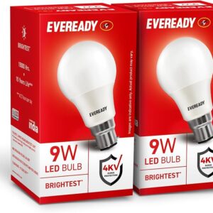 Eveready 9W LED Bulb (B22 - 6500K) Pack of 2