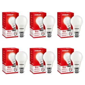 Eveready 9W LED Bulb (B22 - 6500K) Pack of 6
