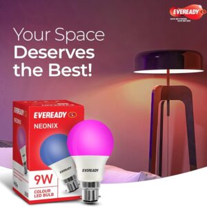 Eveready 9W Neonix LED Bulb (B22 - Pink) Pack of 4