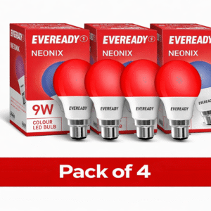 Eveready 9W Neonix LED Bulb (B22 - Red) Pack of 4