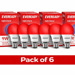 Eveready 9W Neonix LED Bulb (B22 - Red) Pack of 6