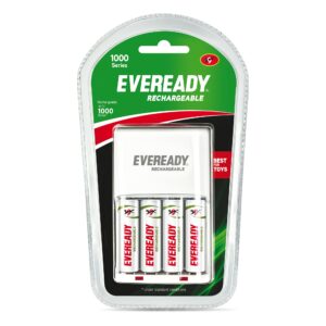 Eveready AA Rechargable Battery 1000 Series with Charger Pack of 4