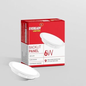 Eveready Backlit Panel 6W Round 4000K Pack of 1