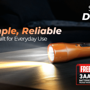 Eveready DL 06 Shine 0.75w Torch with Free AAx2 Battery in ABS Plastic Body Pack of 2 (Colors may vary)