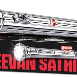 Eveready DL 65 Jeevansathi 3w Torch with Premium Brass Body with Free Dx4 Batteries and beam Range Upto 3.5 Km Pack of 1 (Colors may vary)