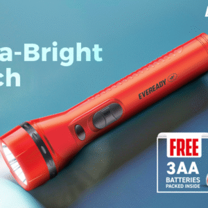 Eveready DL 69 BrightLite 0.75w Torch with Free AAx3 Battery with Flasher Function in ABS Plastic Body Pack of 1 (Colors may vary)